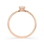 0,10 Karat Diamant Verlobungsring mit 1 Diamanten, Rotgold 585 / 14K