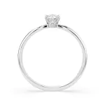 0,10 Karat Diamant Verlobungsring mit 1 Diamanten, Weißgold 585 / 14K