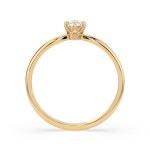 0,15 Karat Diamant Verlobungsring mit 1 Diamanten, Gelbgold 585 / 14K, Weite 61 mm, Gewicht ca. 1.8 g.