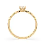 0,15 Karat Diamant Verlobungsring mit 1 Diamanten, Gelbgold 585 / 14K