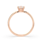 0,30 Karat Diamant Verlobungsring mit 1 Diamanten, Rotgold 585 / 14K, Weite 60 mm, Gewicht ca. 1.8 g.