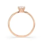 0,30 Karat Diamant Verlobungsring mit 1 Diamanten, Rotgold 585 / 14K