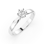 0,30 Karat Diamant Verlobungsring mit 1 Diamanten, Weißgold 585 / 14K, Weite 59 mm, Gewicht ca. 1.8 g.