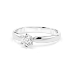 0,30 Karat Diamant Verlobungsring mit 1 Diamanten, Weißgold 585 / 14K, Weite 56 mm, Gewicht ca. 1.8 g.