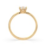 0,30 Karat Diamant Verlobungsring mit 1 Diamanten, Gelbgold 585 / 14K, Weite 66 mm, Gewicht ca. 1.8 g.
