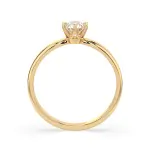 0,30 Karat Diamant Verlobungsring mit 1 Diamanten, Gelbgold 585 / 14K,
