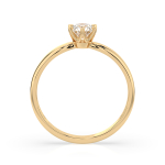 0,30 Karat Diamant Verlobungsring mit 1 Diamanten, Gelbgold 585 / 14K, Weite 53 mm, Gewicht ca. 1.8 g.