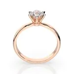 0,40 Karat Diamant Verlobungsring mit 1 Diamanten, Rotgold 585 / 14K