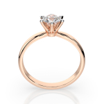 0,40 Karat Diamant Verlobungsring mit 1 Diamanten, Rotgold 585 / 14K, Weite 55 mm, Gewicht ca. 2.1 g.