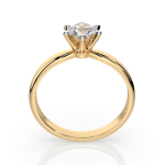 0,5 Karat Diamant Verlobungsring mit 1 Diamanten, Gelbgold 585 / 14K, Weite 64 mm, Gewicht ca. 2.1 g.