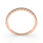 0,34 Karat Diamant Verlobungsring mit 17 Diamanten, Rotgold 585 / 14K, Weite 48 mm, Gewicht ca. 1.4 g.