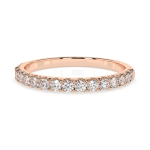 0,34 Karat Diamant Verlobungsring mit 17 Diamanten, Rotgold 585 / 14K, Weite 49 mm, Gewicht ca. 1.4 g.