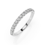 0,34 Karat Diamant Verlobungsring mit 17 Diamanten, Weißgold 585 / 14K, Weite 65 mm, Gewicht ca. 1.4 g.