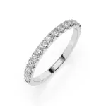 0,34 Karat Diamant Memoire Ring mit 17 Diamanten, Weißgold 585 / 14K, Weite 54 mm, Gewicht ca.