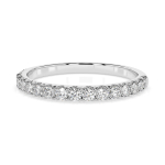 0,34 Karat Diamant Verlobungsring mit 17 Diamanten, Weißgold 585 / 14K, Weite 59 mm, Gewicht ca. 1.4 g.