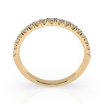 0,34 Karat Diamant Verlobungsring mit 17 Diamanten, Gelbgold 585 / 14K, Weite 63 mm, Gewicht ca. 1.4 g.