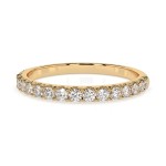 0,34 Karat Diamant Verlobungsring mit 17 Diamanten, Gelbgold 585 / 14K, Weite 60 mm, Gewicht ca. 1.4 g.