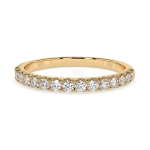 0,34 Karat Diamant Verlobungsring mit 17 Diamanten, Gelbgold 585 / 14K, Weite 52 mm, Gewicht ca. 1.4 g.