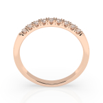 0,18 Karat Diamant Verlobungsring mit 9 Diamanten, Rotgold 585 / 14K, Weite 57 mm, Gewicht ca. 1.6 g.