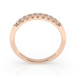 0,18 Karat Diamant Verlobungsring mit 9 Diamanten, Rotgold 585 / 14K, Weite 63 mm, Gewicht ca. 1.6 g.