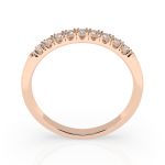 0,18 Karat Diamant Verlobungsring mit 9 Diamanten, Rotgold 585 / 14K, Weite 66 mm, Gewicht ca. 1.6 g.