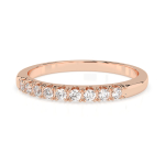 0,18 Karat Diamant Verlobungsring mit 9 Diamanten, Rotgold 585 / 14K, Weite 61 mm, Gewicht ca. 1.6 g.