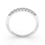 0,18 Karat Diamant Verlobungsring mit 9 Diamanten, Weißgold 585 / 14K, Weite 62 mm, Gewicht ca. 1.6 g.