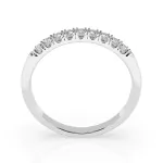 0,18 Karat Diamant Verlobungsring mit 9 Diamanten, Weißgold 585 / 14K