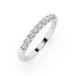 0,18 Karat Diamant Verlobungsring mit 9 Diamanten, Weißgold 585 / 14K, Gewicht ca. 1.6 g.