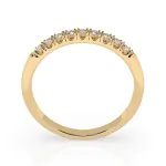 0,18 Karat Diamant Memoire Ring mit 9 Diamanten, Gelbgold 585 / 14K