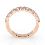 0,78 Karat Diamant Verlobungsring mit 9 Diamanten, Rotgold 585 / 14K, Weite 61 mm, Gewicht ca. 3.0 g.