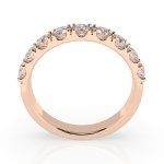 0,78 Karat Diamant Verlobungsring mit 9 Diamanten, Rotgold 585 / 14K, Weite 70 mm, Gewicht ca. 3.0 g.