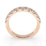 0,78 Karat Diamant Verlobungsring mit 9 Diamanten, Rotgold 585 / 14K