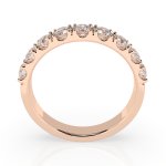 0,78 Karat Diamant Verlobungsring mit 9 Diamanten, Rotgold 585 / 14K, Weite 50 mm, Gewicht ca. 3.0 g.