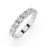 0,78 Karat Diamant Verlobungsring mit 9 Diamanten, Weißgold 585 / 14K, Weite 54 mm, Gewicht ca. 3.0 g.