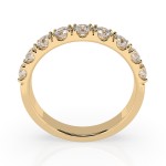 0,78 Karat Diamant Verlobungsring mit 9 Diamanten, Gelbgold 585 / 14K, Weite 61 mm, Gewicht ca. 3.0 g.