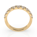 0,78 Karat Diamant Verlobungsring mit 9 Diamanten, Gelbgold 585 / 14K, Gewicht ca. 3.0 g.