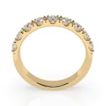 0,78 Karat Diamant Verlobungsring mit 9 Diamanten, Gelbgold 585 / 14K