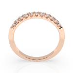 0,22 Karat Diamant Verlobungsring mit 11 Diamanten, Rotgold 585 / 14K, Weite 47 mm, Gewicht ca. 2.0 g.