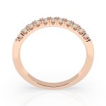 0,22 Karat Diamant Verlobungsring mit 11 Diamanten, Rotgold 585 / 14K, Weite 67 mm, Gewicht ca. 2.0 g.