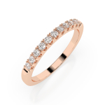 0,22 Karat Diamant Verlobungsring mit 11 Diamanten, Rotgold 585 / 14K, Weite 72 mm, Gewicht ca. 2.0 g.