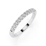 0,22 Karat Diamant Memoire Ring mit 11 Diamanten, Weißgold 585 / 14K, Weite 47 mm, Gewicht ca. 
