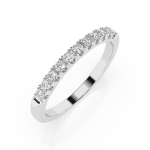 0,22 Karat Diamant Verlobungsring mit 11 Diamanten, Weißgold 585 / 14K, Weite 56 mm, Gewicht ca. 2.0 g.