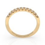 0,22 Karat Diamant Verlobungsring mit 11 Diamanten, Gelbgold 585 / 14K, Weite 67 mm, Gewicht ca. 2.0 g.