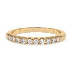 0,22 Karat Diamant Verlobungsring mit 11 Diamanten, Gelbgold 585 / 14K, Gewicht ca. 2.0 g.