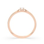 0,08 Karat Diamant Verlobungsring mit 1 Diamanten, Rotgold 585 / 14K, Weite 62 mm, Gewicht ca. 1.9 g.