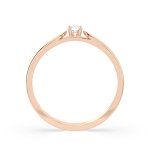 0,08 Karat Diamant Verlobungsring mit 1 Diamanten, Rotgold 585 / 14K, Weite 70 mm, Gewicht ca. 1.9 g.