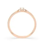 0,08 Karat Diamant Verlobungsring mit 1 Diamanten, Rotgold 585 / 14K