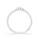 0,08 Karat Diamant Verlobungsring mit 1 Diamanten, Weißgold 585 / 14K