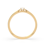 0,08 Karat Diamant Verlobungsring mit 1 Diamanten, Gelbgold 585 / 14K, Gewicht ca. 1.9 g.